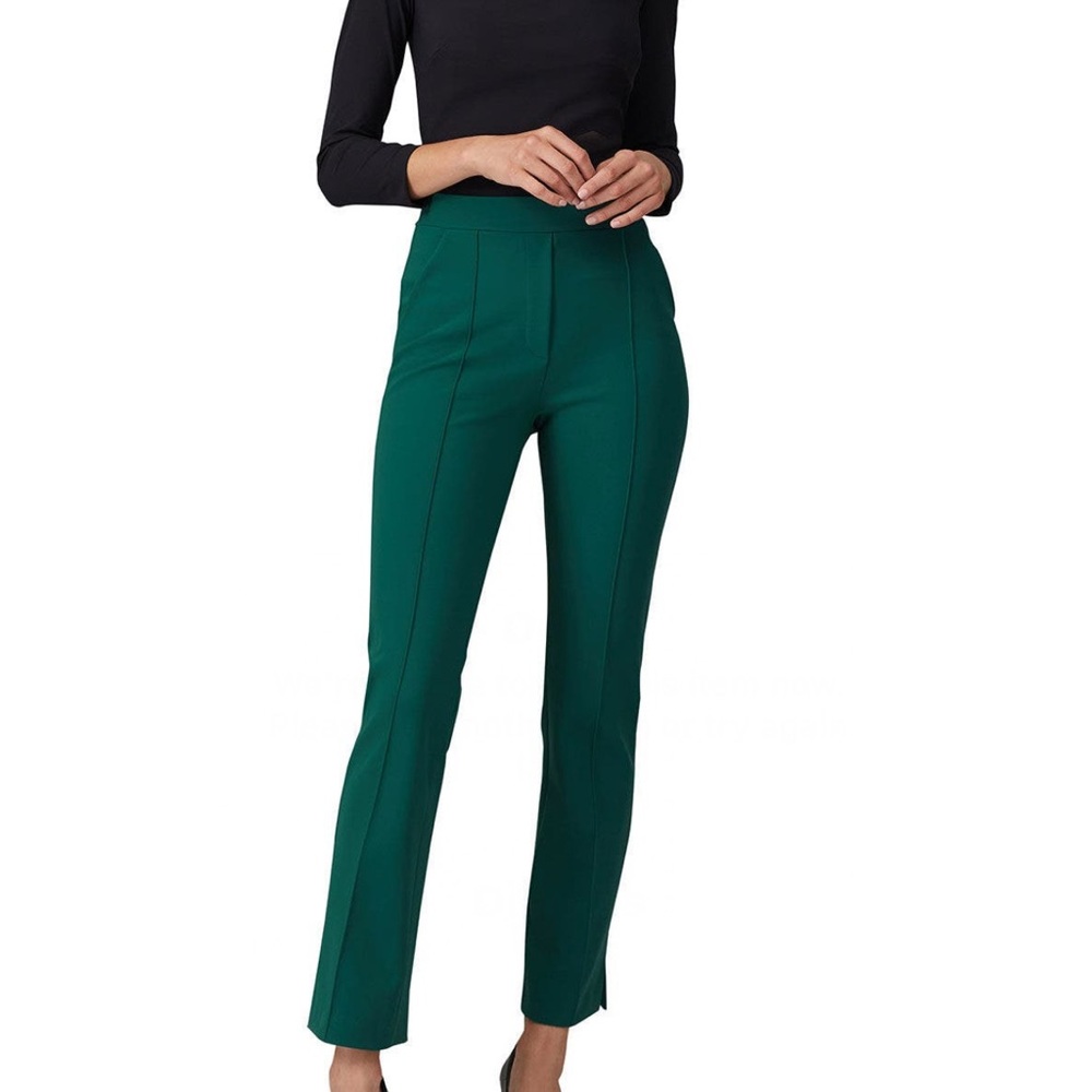 Chiara Boni Green Straight Leg Pants High-Waisted